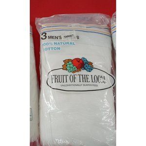 Vintage 1978 Fruit of the Loom USA 3-Pack White Underwear Briefs Sz Men M